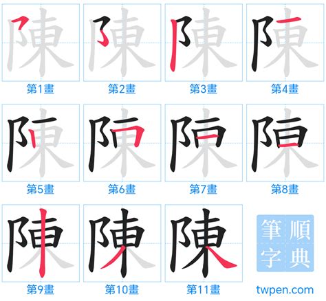 陳 比劃|筆順字典